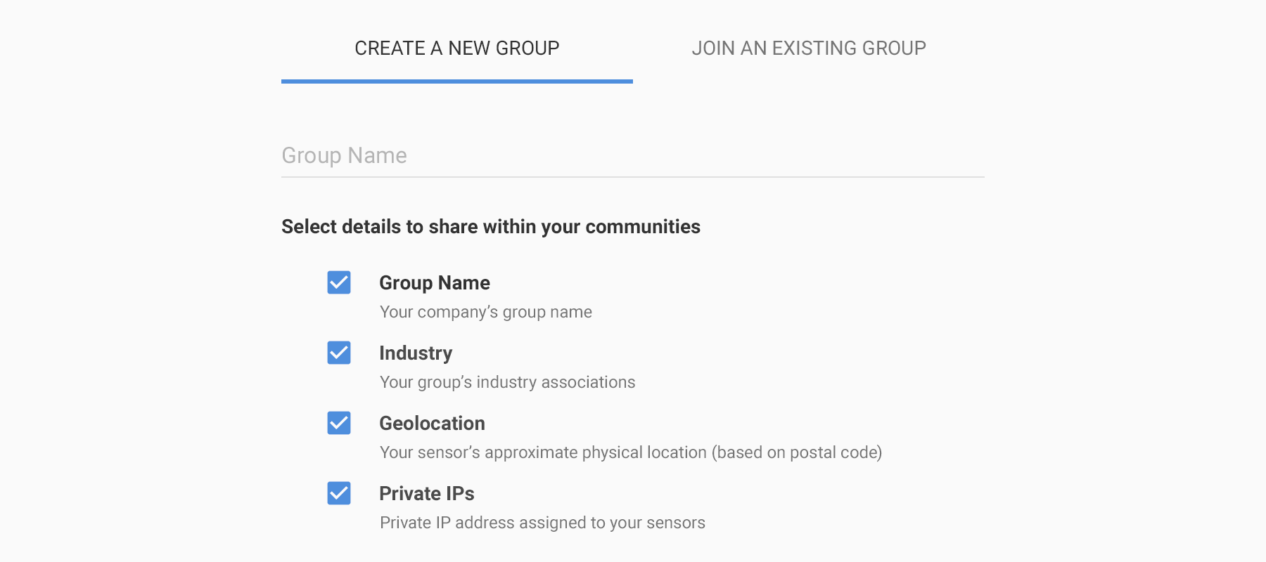 Creating a group