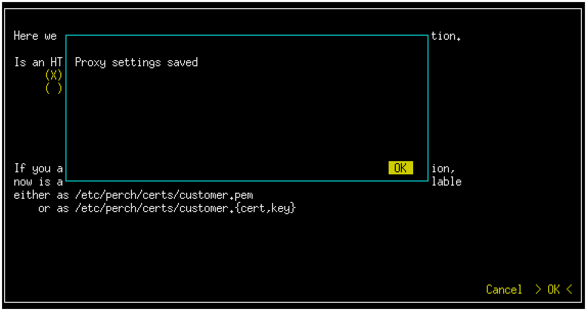 Proxy Configuration Screen 3